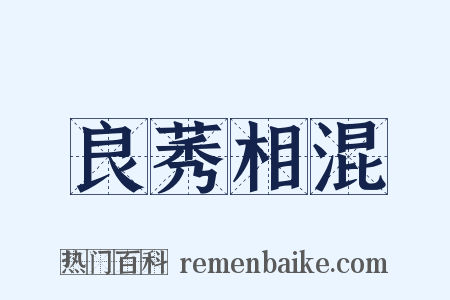 良莠相混是什么意思的图片